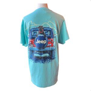 Men's M Jeep Graphic T-Shirt - Dog & Jeep Print (1925-5)